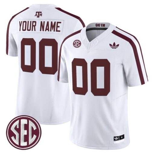 Custom Texas A&M Aggies Jersey Name, Number 2025 Vapor V2 Stitched - Image 2