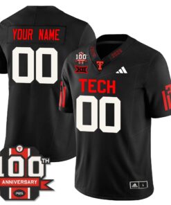 Custom Texas Tech Jersey Name, number Football 100th Anniversary Stitched