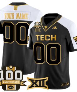 Custom Texas Tech Red Raiders Jersey 2025 100th Anniversary Stitched Alternate