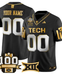 Custom Texas Tech Red Raiders Jersey 2025 100th Anniversary Stitched Black Limited 5d8686d0 fa39 46ae a7f7 24424edf7847