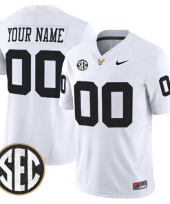 Alternative view of Custom Vanderbilt Commodores Jersey Name, Number 2025 Limited Stitched