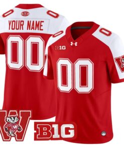 Custom Wisconsin Badgers Jersey Name Number Throwback Stitched Red Alter 306de0d1 0936 43a8 8ab3 19bc8f15d540