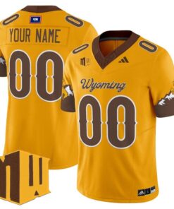 Custom Wyoming Cowboys Jersey Name Number 2025 Vapor Limited Stitched Gold Limited 1e796bfe fd66 4e88 81e3 2331366ba6a7