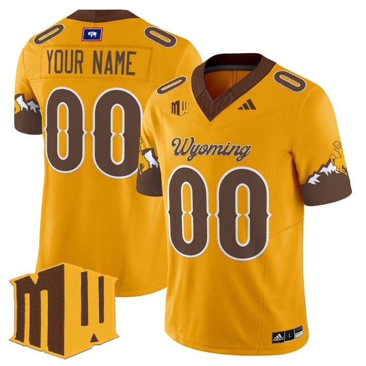 Custom Wyoming Cowboys Jersey Name, Number 2025 Vapor Limited Stitched 4 Custom Wyoming Cowboys Jersey Name, Number 2025 Vapor Limited Stitched - Image 4