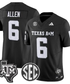 Cyrus Allen Jersey #6 Texas A&M Aggies 2025 Vapor Stitched