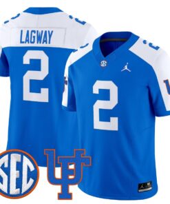 DJ Lagway Jersey 2 Florida Gators 1960s Throwback Vapor Limited Royal Alter