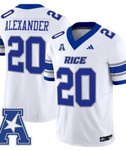 Daelen Alexander Jersey #20 Rice Owls 2025 Vapor Limited Stitched
