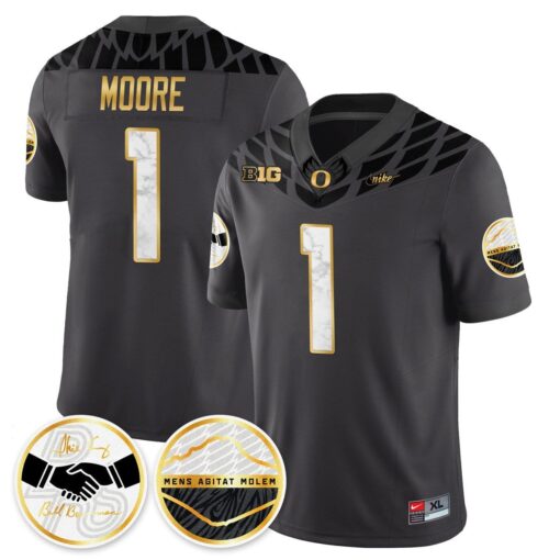 Dakorien Moore Jersey #1 Oregon Ducks 2025 Shoe Duck Stitched - Image 5