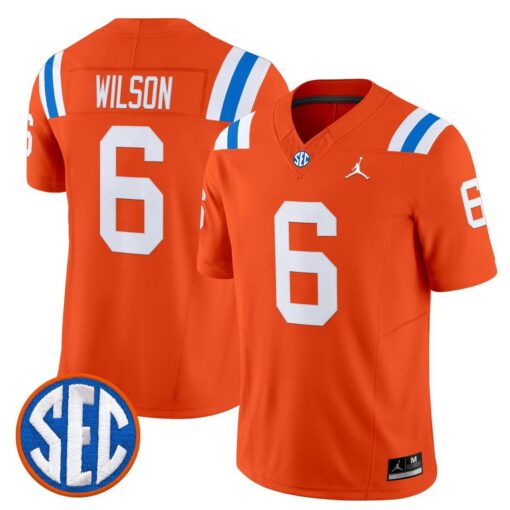 Dallas Wilson Jersey #6 Florida Gators 1960s Throwback Vapor Limited - Image 2