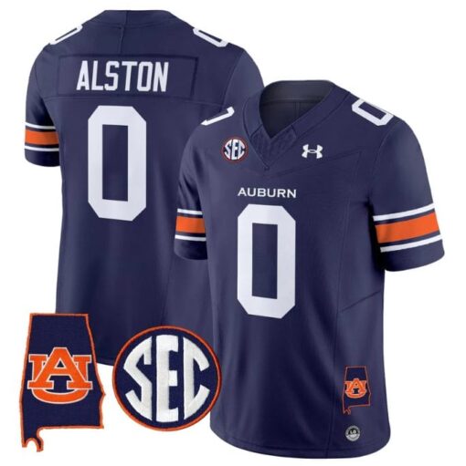 Damari Alston Jersey #0 Auburn Tigers 2025 Alabama Patch Stitched - Image 5