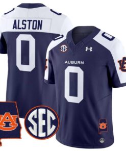 Damari Alston Jersey #0 Auburn Tigers 2025 Alabama Patch Stitched