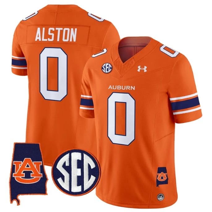 Damari Alston Jersey #0 Auburn Tigers 2025 Alabama Patch Stitched - Image 4