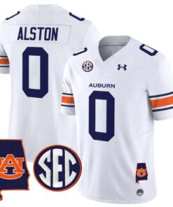 Alternative view of Damari Alston Jersey #0 Auburn Tigers 2025 Alabama Patch Stitched