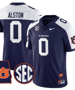 Damari Alston Jersey #0 Auburn Tigers Alabama Patch Vapor Stitched