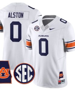 Alternative view of Damari Alston Jersey #0 Auburn Tigers Alabama Patch Vapor Stitched