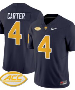 Daniel Carter Jersey 4 Pittsburgh Panthers 2025 Limited Stitched Navy