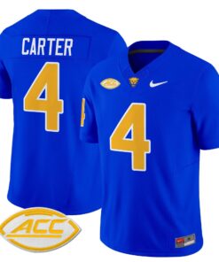 Daniel Carter Jersey 4 Pittsburgh Panthers 2025 Limited Stitched Royal