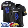 Daniel Hishaw Jr Jersey 9 Kansas Jayhawks 2025 Vapor Limited Stitched Black