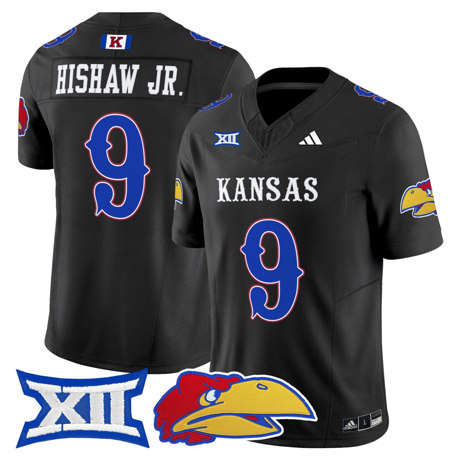 Daniel Hishaw Jr Jersey #9 Kansas Jayhawks 2025 Vapor Limited Stitched 1 Daniel Hishaw Jr Jersey #9 Kansas Jayhawks 2025 Vapor Limited Stitched