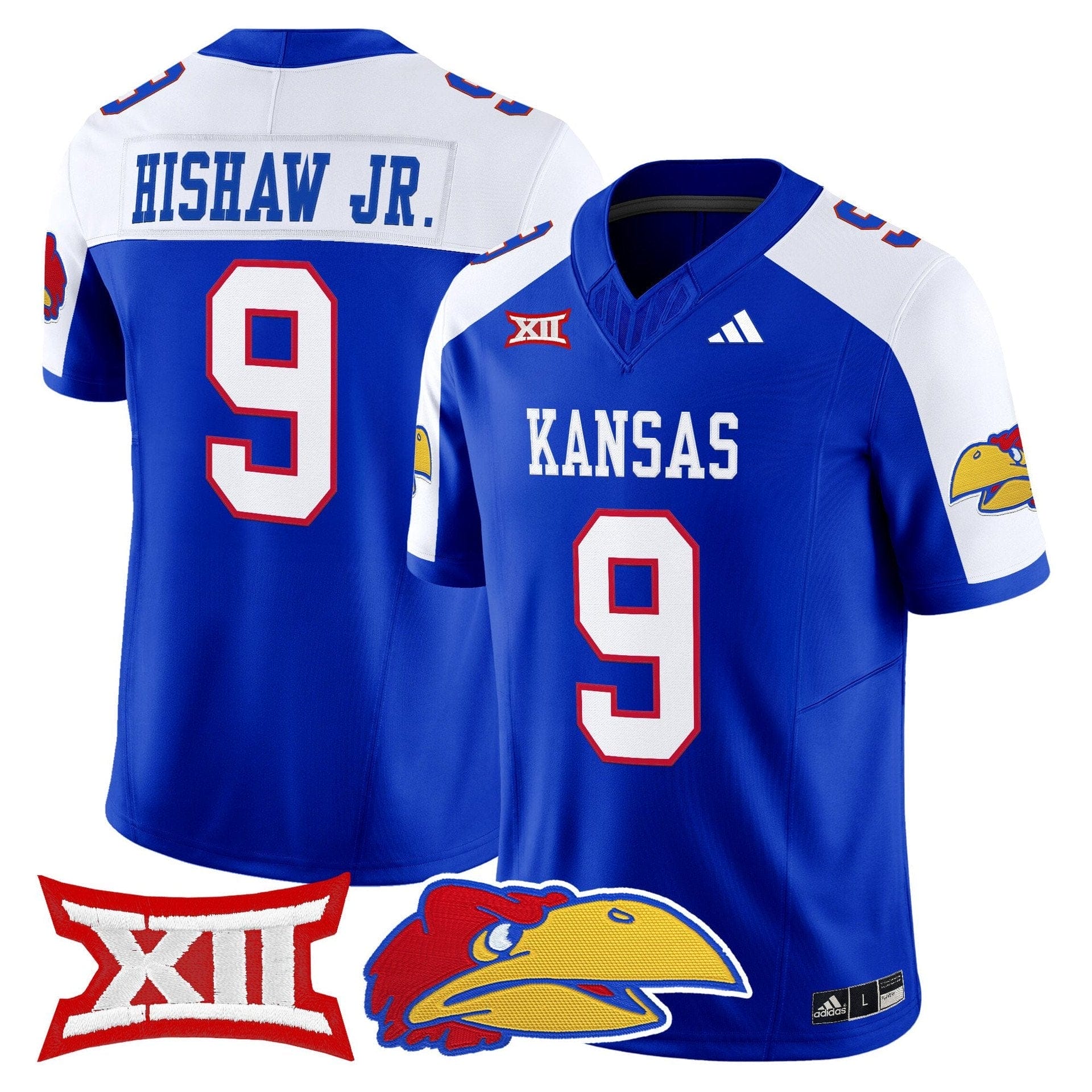 Daniel Hishaw Jr Jersey #9 Kansas Jayhawks 2025 Vapor Limited Stitched 3 Daniel Hishaw Jr Jersey #9 Kansas Jayhawks 2025 Vapor Limited Stitched - Image 3