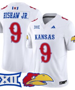 Alternative view of Daniel Hishaw Jr Jersey #9 Kansas Jayhawks 2025 Vapor Limited Stitched