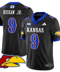 Daniel Hishaw Jr Jersey #9 Kansas Jayhawks Football 2025 Limited Stitched