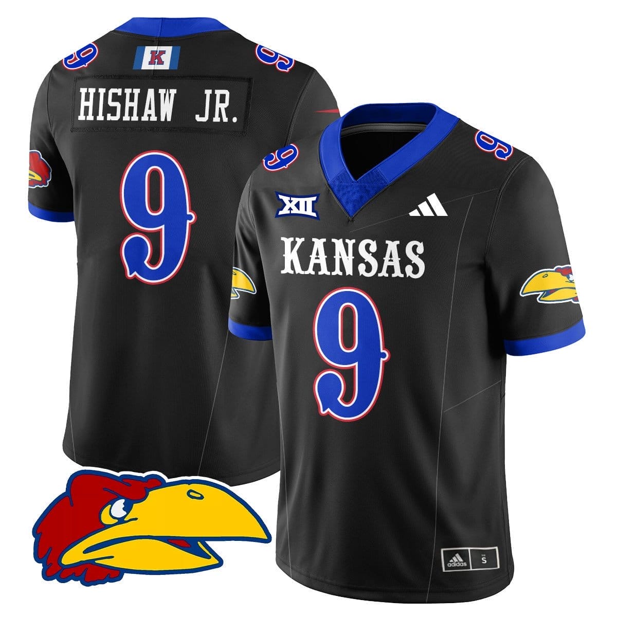 Daniel Hishaw Jr Jersey #9 Kansas Jayhawks Football 2025 Limited Stitched 1 Daniel Hishaw Jr Jersey #9 Kansas Jayhawks Football 2025 Limited Stitched