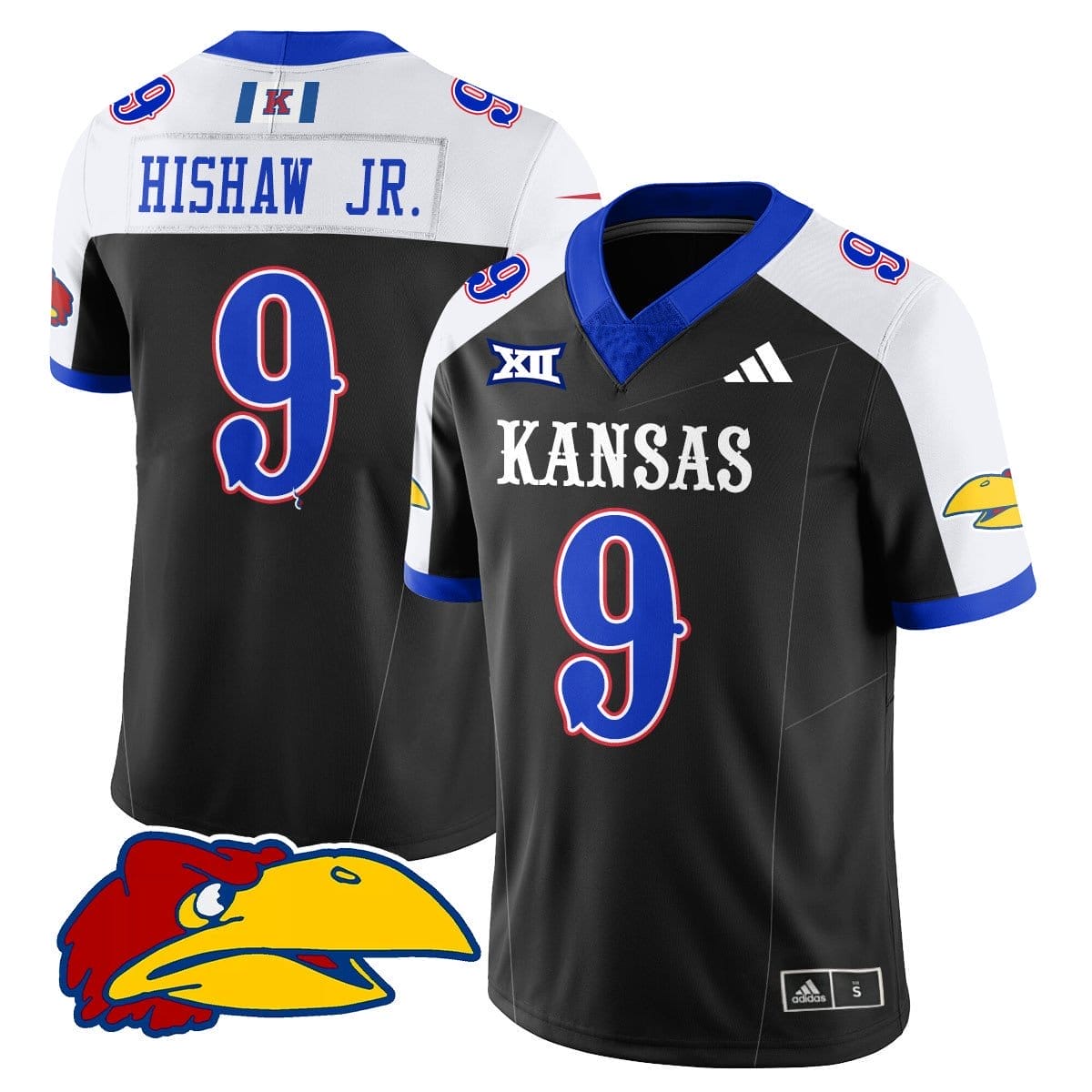 Daniel Hishaw Jr Jersey #9 Kansas Jayhawks Football 2025 Limited Stitched 4 Daniel Hishaw Jr Jersey #9 Kansas Jayhawks Football 2025 Limited Stitched - Image 4