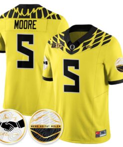 Dante Moore Jersey 5 Oregon Ducks 2025 Shoe Duck Stitched Yellow