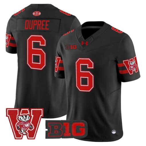 Darrion Dupree Jersey #6 Wisconsin Badgers Throwback Stitched