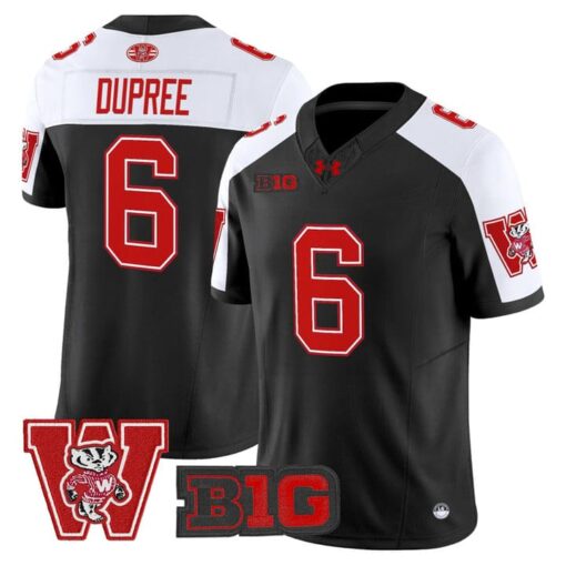 Darrion Dupree Jersey #6 Wisconsin Badgers Throwback Stitched - Image 3