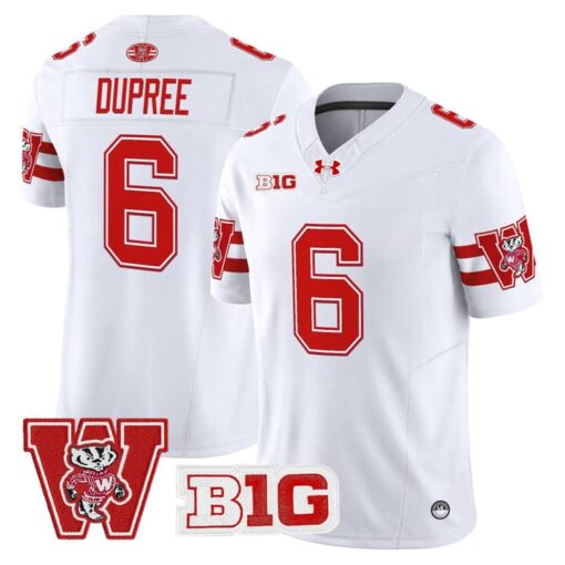 Darrion Dupree Jersey #6 Wisconsin Badgers Throwback Stitched - Image 2