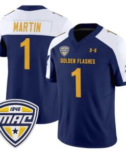 Dashawn Martin Jersey 1 Kent State Golden Flashes 2025 Stitched Navy Alter