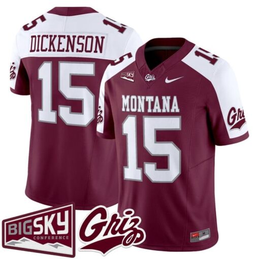 Dave Dickenson Jersey #15 Montana Grizzlies 2025 Vapor Stitched - Image 4