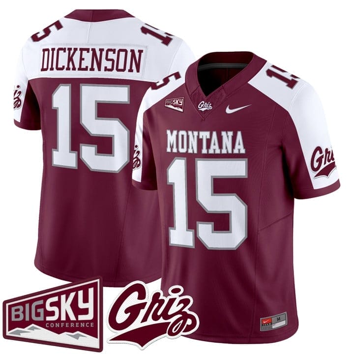Dave Dickenson Jersey #15 Montana Grizzlies 2025 Vapor Stitched - Image 4