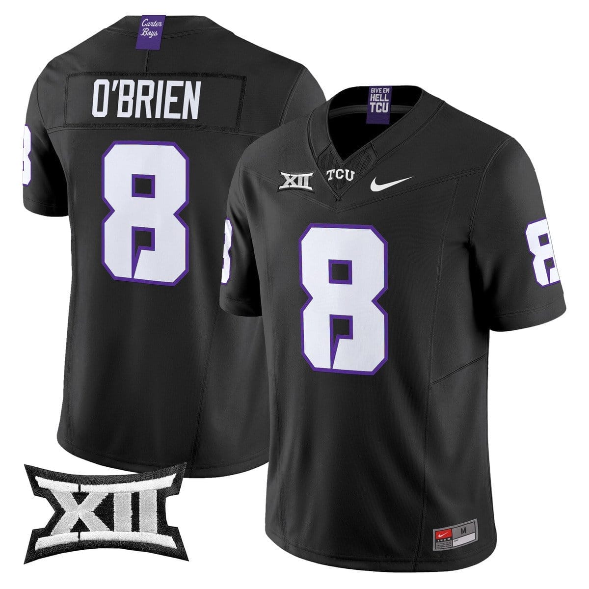 Davey O'Brien Jersey #8 TCU Horned Frogs 2025 Vapor Limited Stitched
