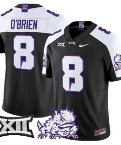 Davey O Brien Jersey 8 TCU Horned Frogs 2025 Vapor Limited Stitched Black Alter d9924adb 75e9 49d9 b60a 7f714bcce96b