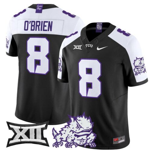 Davey O'Brien Jersey #8 TCU Horned Frogs 2025 Vapor Limited Stitched - Image 3