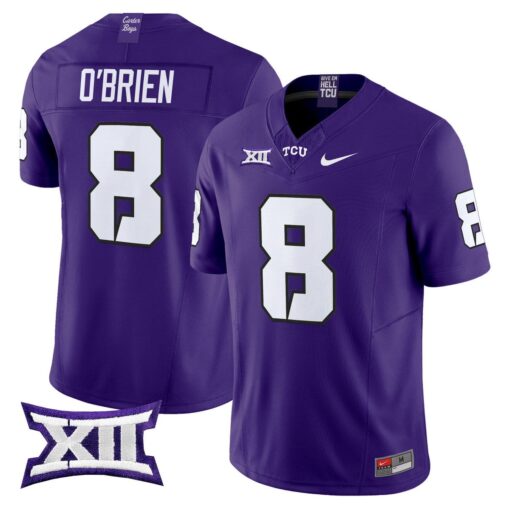 Davey O'Brien Jersey #8 TCU Horned Frogs 2025 Vapor Limited Stitched - Image 5