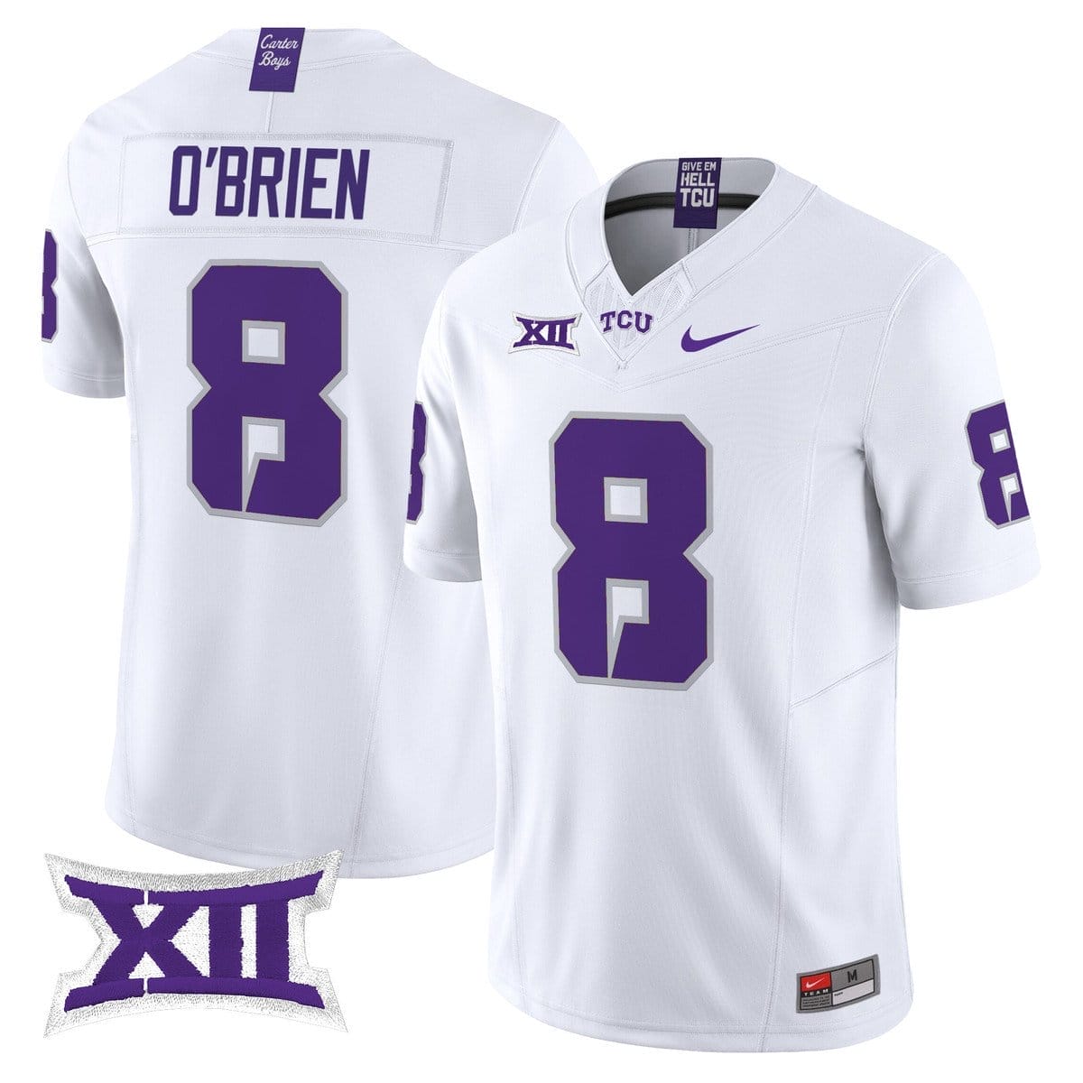 Davey O'Brien Jersey #8 TCU Horned Frogs 2025 Vapor Limited Stitched - Image 2