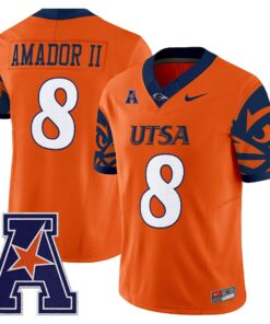 David Amador II Jersey 8 UTSA Roadrunners 2025 Limited V2 Stitched Orange