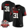 David Bailey Jersey 31 Texas Tech Football 100th Anniversary Stitched Black