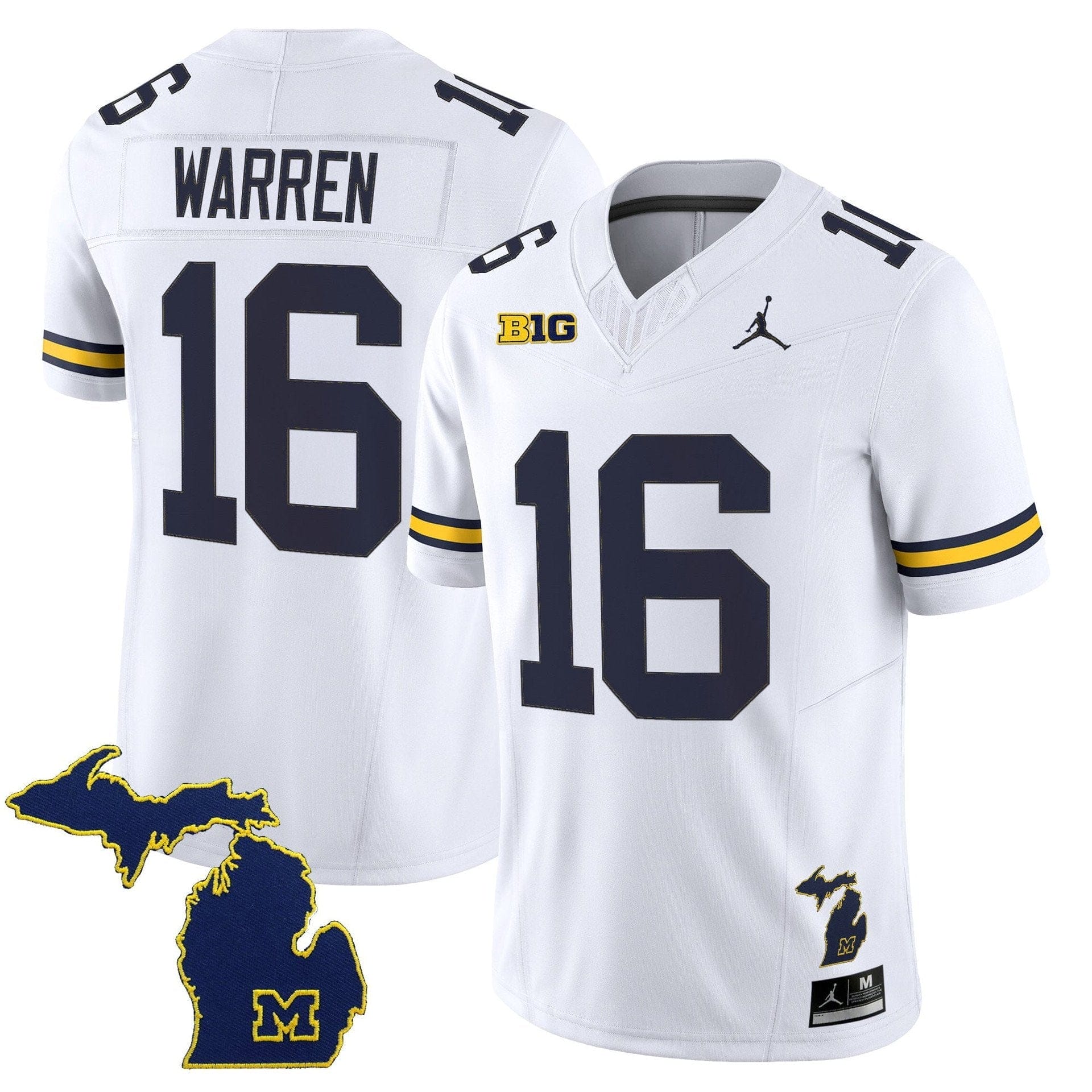 Davis Warren Jersey #16 Michigan Wolverines 2025 Limited V2 Stitched