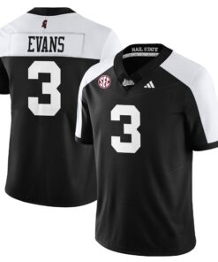 Alternative view of Davon Booth Jersey #3 Mississippi State Football Darkness 2025 Stitched