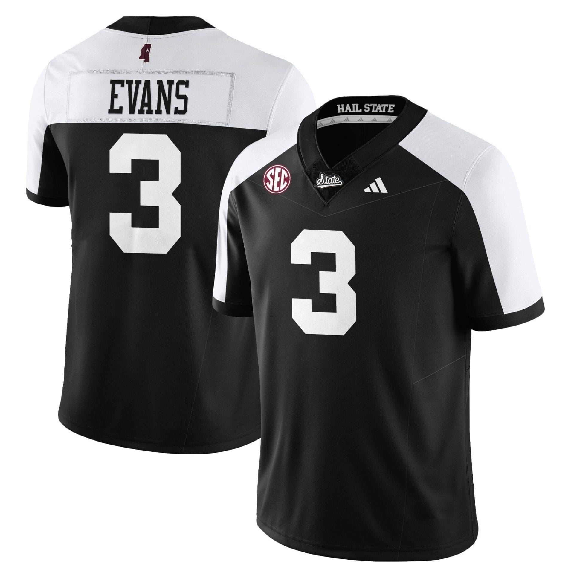 Davon Booth Jersey #3 Mississippi State Football Darkness 2025 Stitched 2 Davon Booth Jersey #3 Mississippi State Football Darkness 2025 Stitched - Image 2