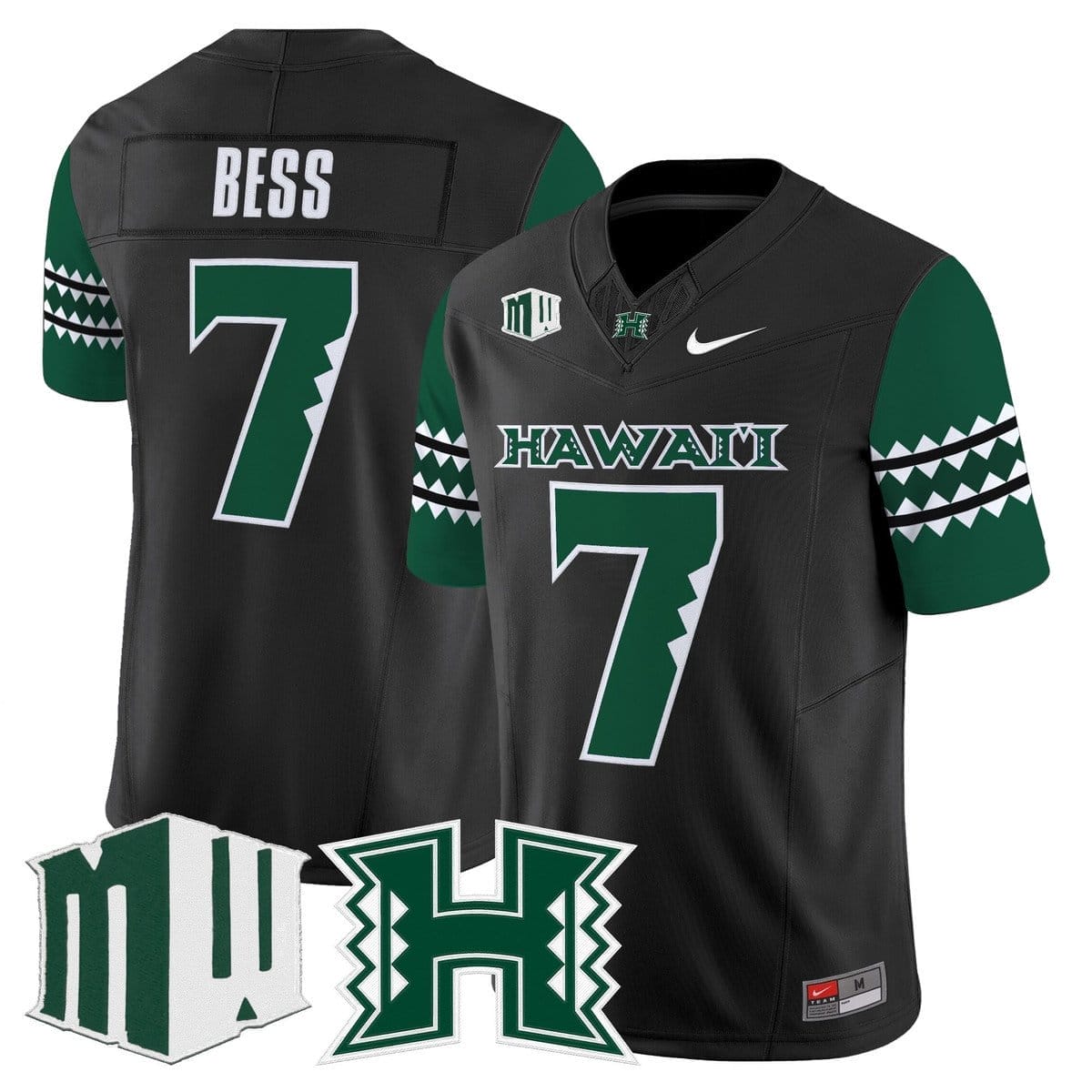 Davone Bess Jersey #7 Hawai'i Rainbow Warriors 2025 Vapor Stitched