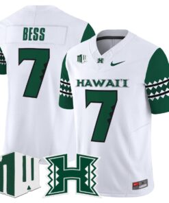 Alternative view of Davone Bess Jersey #7 Hawai'i Rainbow Warriors 2025 Vapor Stitched