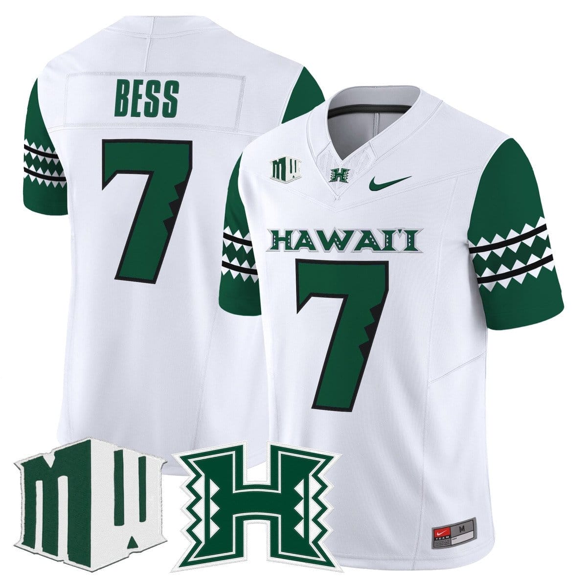 Davone Bess Jersey #7 Hawai'i Rainbow Warriors 2025 Vapor Stitched - Image 2
