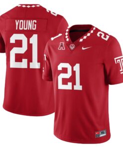 De'Carlos Young Jersey #21 Temple Football 2025 Vapor Limited Stitched