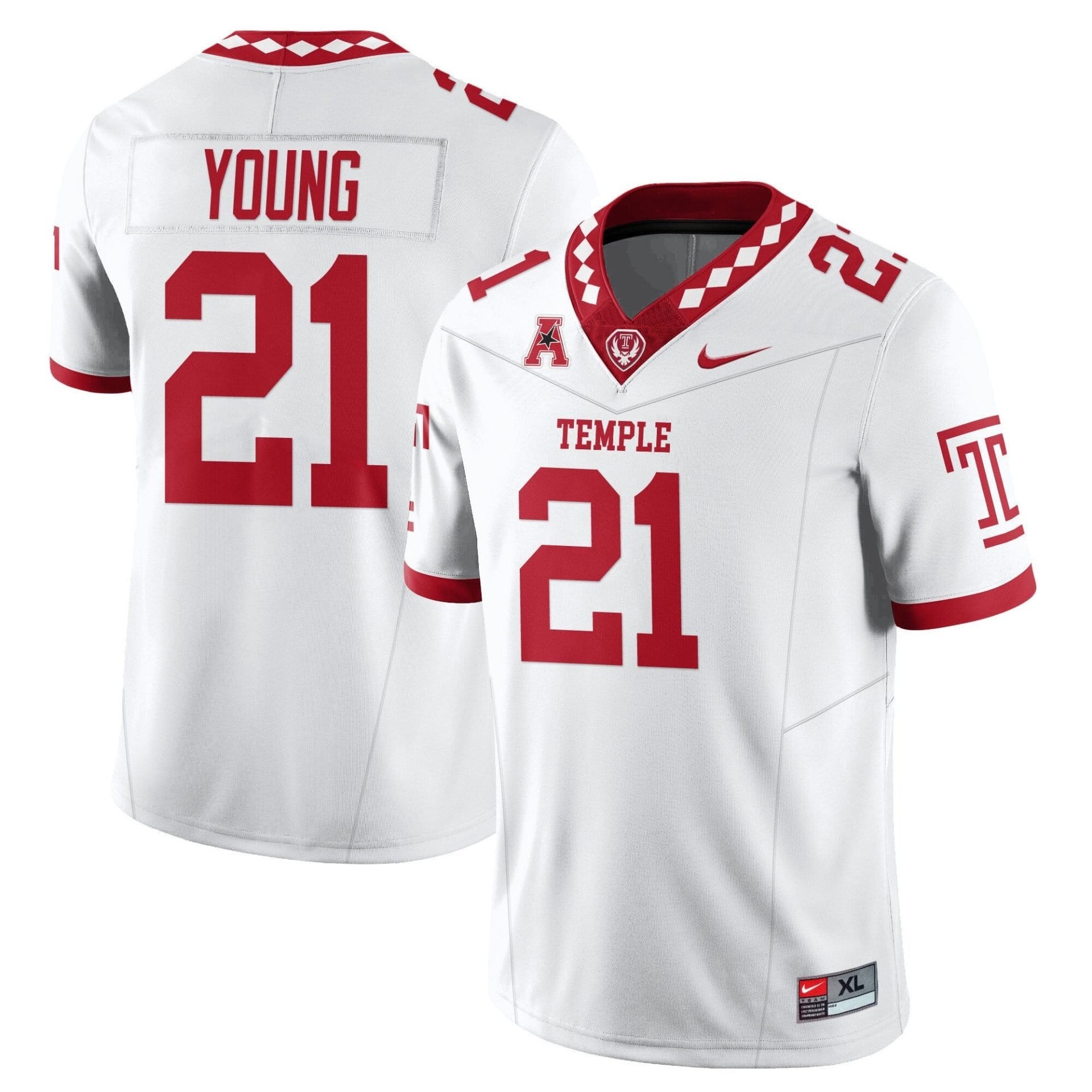 De'Carlos Young Jersey #21 Temple Football 2025 Vapor Limited Stitched 2 De'Carlos Young Jersey #21 Temple Football 2025 Vapor Limited Stitched - Image 2